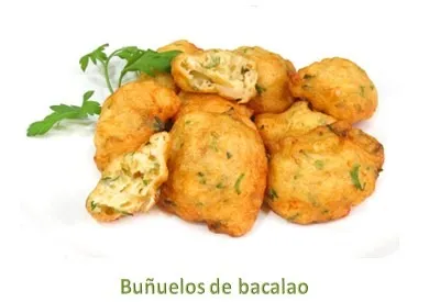 Buñuelos de viento rellenos de bacalao