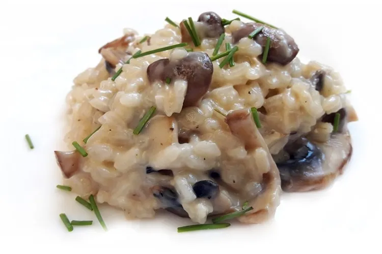 Risotto de arroz bomba con surtido de hongos