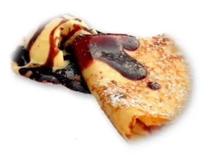 Crepe con sirope de chocolate